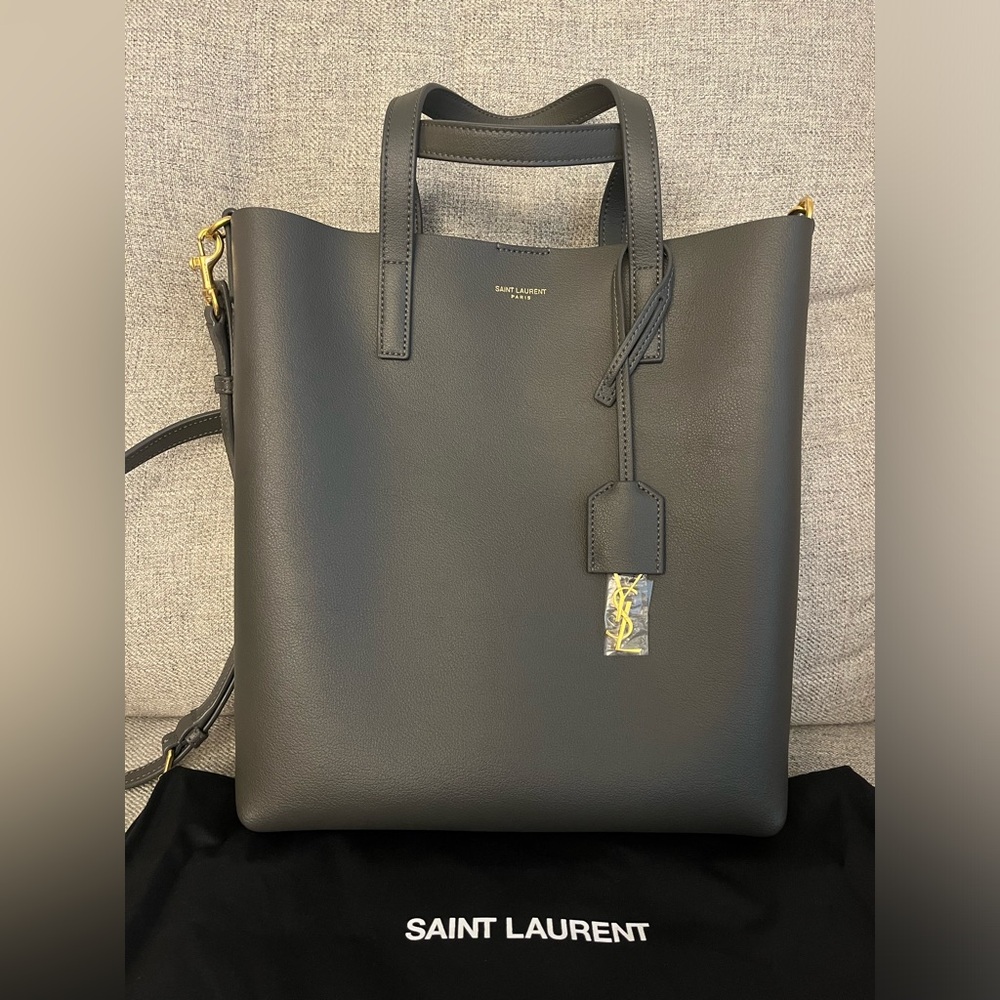 Saint Laurent Toy Shopping Tote/Crossbody Grey